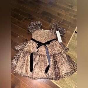 NWT Badgley Mischka leopard Dress